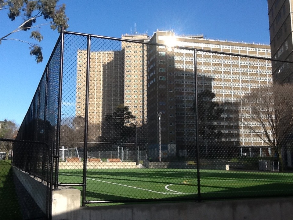 Commercial Sporting enclosures PVC coated cyclone fence in Melbourne